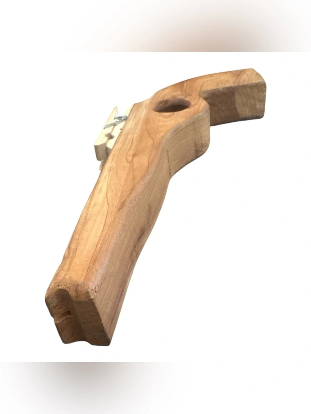 Prescott Arizona Wooden Toy Pistol Rubber Band Gun - Natural Brown handmade Kids